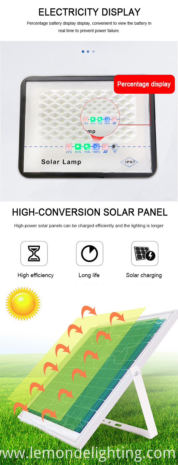 Solar-Powered Waterproof LED Floodlight